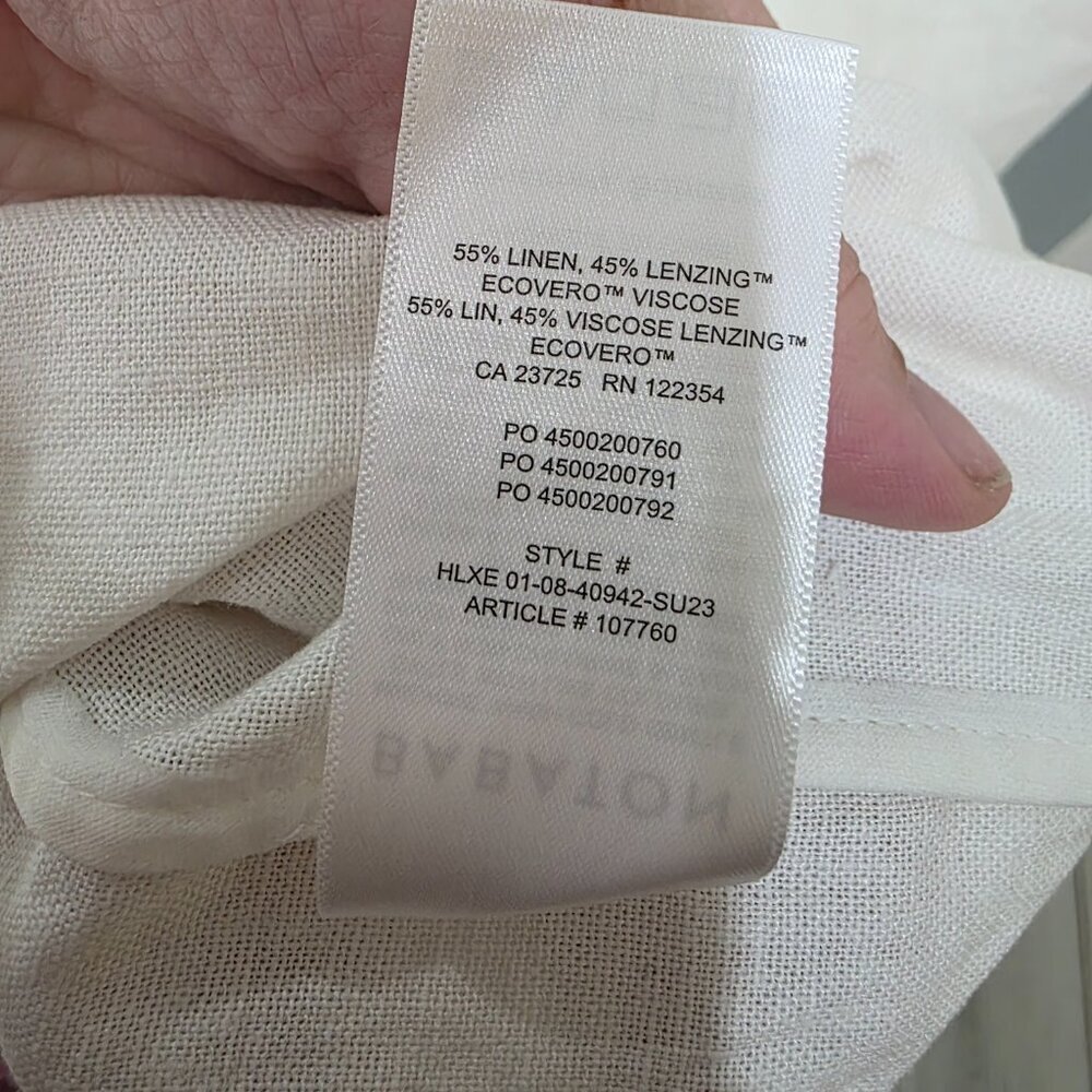Babaton Women’s White Linen Blend Halter Mini Dress – Size 4 - Picture 12 of 13
